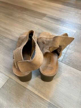 Sonoma Tan Suede Open-Back Heeled Mules